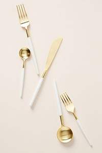 Alta demanda en el mercado en línea Juego de cubiertos de restaurante para hotel 304 cucharas de metal tenedores y cuchillos juego de cubiertos de acero inoxidable - Product Image 3