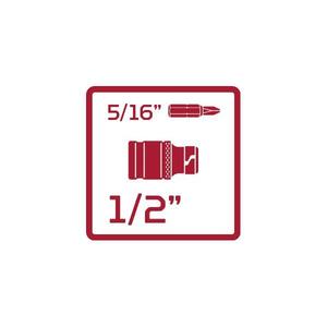 Gedore Bit Adapter 1/2'' Square X 5/16'' Hexagonal <b>Socket</b> - Product Image 3