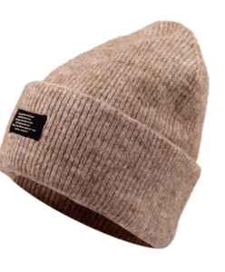 Gorro de felpa de bloque de color a rayas Maillard, gorro de invierno suave y transpirable con ajuste elástico, lavable a mano, opciones multicolores para - Product Image 5