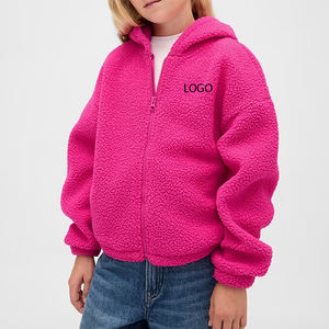 Sudadera con Capucha de Estilo Sencillo para Niñas, Sensación Suave para la Escuela, con Cierre de Cremallera para Compradores al por Mayor, Diseño de Mangas Completas/Logotipo Personalizable - Product Image 1