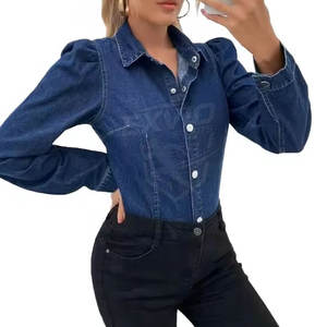เสื้อเชิ้ตยีนส์ผู้หญิง ดีไซน์ใหม่ วัสดุคุณภาพดี ราคาสมเหตุสมผล ระบายอากาศได้ดี - Product Image 6