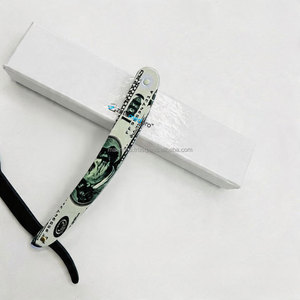 มีดโกนตรงสำหรับช่างตัดผมมืออาชีพ แบรนด์ส่วนตัว ผลิตจากสแตนเลสอย่างยั่งยืน ใบมีดเดี่ยว บรรจุภัณฑ์สีตามสั่ง - Product Image 4
