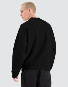 Sudadera de Cuello Redondo de Felpa Gruesa de Algodón/Spandex al por Mayor para Hombre, Logotipo Personalizado Bordado, Diseño Extra Grande, Teñido con Hilo - Product Image 4