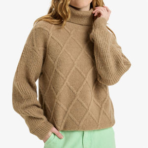 เสื้อสเวตเชิ้ตคอกลมแขนยาวสำหรับผู้หญิง คุณภาพสูง ผลิตจากผ้าโพลีเอสเตอร์/คอตตอนบุขนแกะ เป็นมิตรต่อสิ่งแวดล้อม น้ำหนักเบา ระบายอากาศได้ดี สวมใส่สบาย - Product Image 1