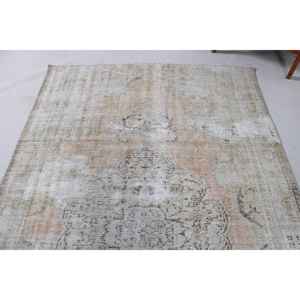 Alfombra Vintage, Alfombra Grande de 5.5x8.9 pies, Alfombra de Lana Marrón y Azul - Product Image 5