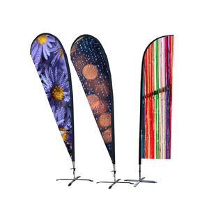 Drapeau publicitaire portable personnalisé, bannière publicitaire, mât en fibre de verre, drapeau de plage pour les ventes immobilières et les concessionnaires automobiles - Product Image 1