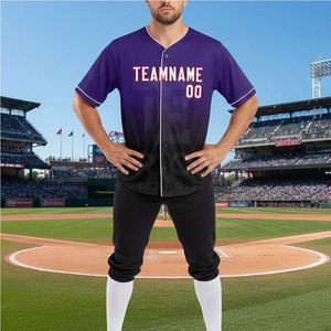 New <b>Design</b> Different Color Baseball Uniform According To Customer Demand Baseball Uniform For Sale - Product Image 5