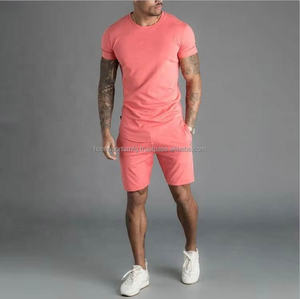 Conjunto de Camiseta y Pantalones Cortos Deportivos de Verano con Logotipo Personalizado para Hombre, Conjunto Corto de Algodón para Correr - Product Image 4