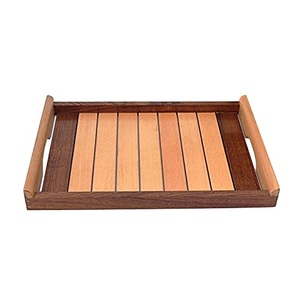 Plateau en bois de serveur de petit déjeuner et de nourriture d'occasion de restauration de cuisine quotidienne à la maison - Product Image 2