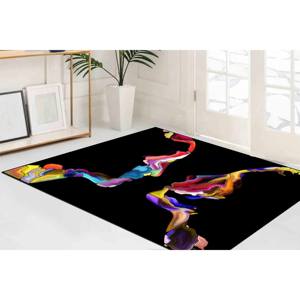 Alfombra de Chenilla con Silueta Abstracta: Decoración Moderna para el Hogar, Alfombra Suave No Tejida - Product Image 5