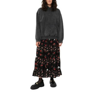 Ropa de calle invierno negro mujer Vintage francés Terry ácido lavado con capucha anti-pilling transpirable OEM con logotipo frontal - Product Image 6