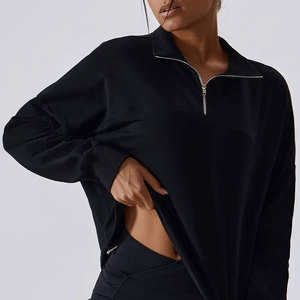 เสื้อฮู้ดดี้ผู้ชายทรงหลวม คอสูง กันลม อุ่นสบาย เหมาะสำหรับวิ่งออกกำลังกาย โยคะ พิมพ์ลายดิจิทัล รับสกรีนโลโก้ สำหรับฤดูหนาว - Product Image 5