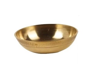 ชามเสิร์ฟอาหารสำหรับตกแต่งโต๊ะชามโลหะทองแฮนด์เมดสำหรับงานแต่งงาน - Product Image 1