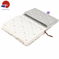 Carnet en cuir personnalisé imprimé, couverture rigide, ligné, avec intercalaires, fermeture élastique et marque-page en ruban