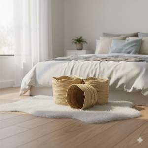 ชุดตะกร้าดอกกุหลาบ 3 ใบ งานฝีมือจากใยมะพร้าว - Product Image 5