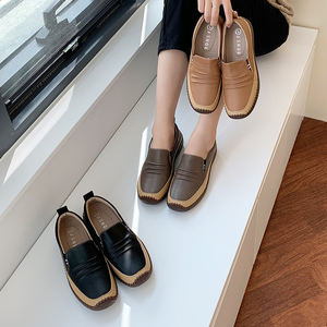 [JSHOE] Action Leather Cowhide Tinito Comfort Slip On Shoes 3.5cm Women Lightweight Casual <b>Flats</b> - Product Image 5