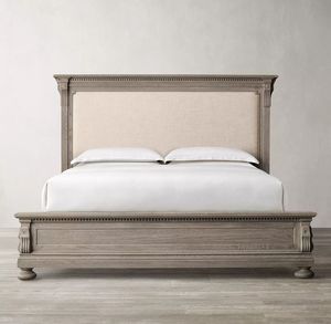 French Style Antique Bedroom Furniture king <b>Queen</b> <b>Size</b> Adult Wooden Double Oak Wood <b>Beds</b> - Product Image 5
