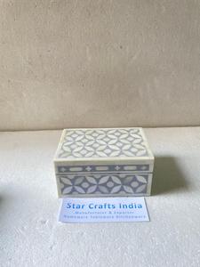 Caja de joyería decorativa de madera y hueso natural, caja organizadora de baratijas hecha a mano para reloj, pulsera y otra caja de accesorios - Product Image 3