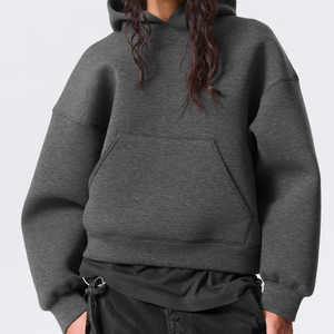 เสื้อฮู้ดแขนยาวสำหรับผู้หญิงเสื้อฮู้ดลำลอง/เสื้อมีฮู้ดแบบสวมหัวผ้าฟลีซตัวใหญ่โอเวอร์ไซส์ของ2026 - Product Image 4