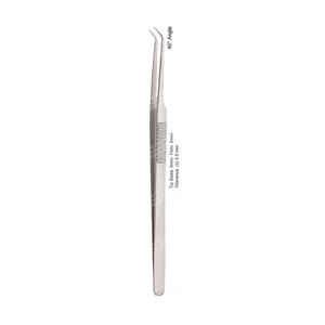 Pinzas para extensión de pestañas de 45 ángulos, Handel largo y delgado dentado y Handel impreso en diamantes - Product Image 2