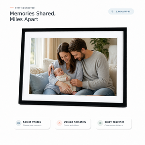 Cadre photo numérique WiFi 7 pouces, écran tactile capacitif 1024x600, 8 Go, application à distance, partage de photos et de vidéos pour cadeaux familiaux - Product Image 4