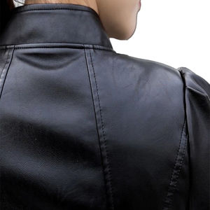 Chaqueta universitaria de cuero para mujer Blazer de piel de cordero suave Slim Fit 3 botones Blazer moda nueva chaqueta de cuero para mujer colores brillantes - Product Image 3