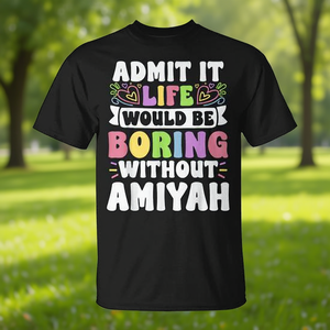 T-Shirt Personalizzata Amiyah con Nome e Cognome, Maglietta Promozionale Personalizzabile - Product Image 3