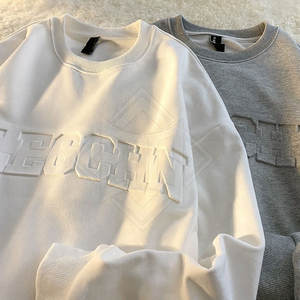 Sudadera en relieve de estilo personalizado con uso cómodo Diseñe su propio logotipo Patrón sólido Estilo de invierno - Product Image 3