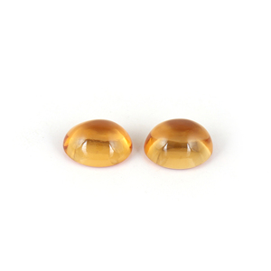 Piedras Preciosas de Citrino Amarillo Natural, Corte Cabujón Ovalado de 8x10MM, Gemas Sueltas, Certificadas por Terceros, Venta al Por Mayor, Gopika Exports Fine - Product Image 2