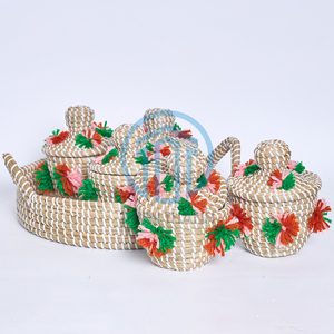 Perfect Display Choice For <b>Ramadan</b> Eid Garangao Storage Handmade Seagrass <b>Gift</b> Set With Accessories - Product Image 2