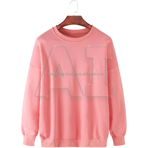 OEM Custom 3D Embossed Logo Men's <b>Fleece</b> Oversized Crewneck Hoodie <b>Sweatshirt</b> for Winter - Product Image 1