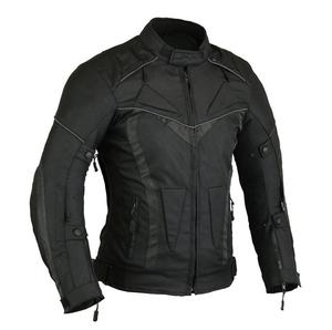 Chaqueta de Motocicleta Unisex Impermeable, Cortavientos, Transpirable y Anti-UV de Cordura Negra con Marca Personalizada - Product Image 2