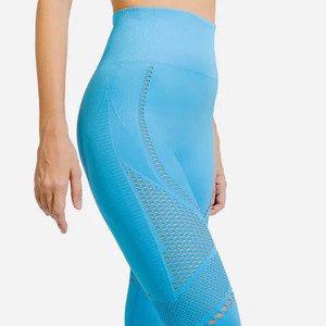 OEM Women Mesh Insert <b>Ripped</b> Mid Waist Fitness <b>Leggings</b> Pants,tight Yoga Pants ,black Girls Wearing Yoga Pants Gym - Product Image 5