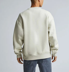 Sweat-shirt respirant 100% coton personnalisé pour hommes, sweatshirts d'hiver brodés à col ras du cou lourds - Product Image 6