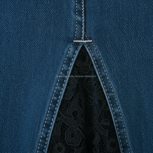 Jean évasé taille haute en dentelle patchwork pour femme, coupe cloche sexy évidée, style streetwear, grandes tailles, personnalisable – Nouvelle collection - Product Image 6