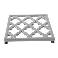 Socle rond exclusif en fonte pour plats chauds, casseroles, assiettes, théières – Support rustique en fonte pour plats chauds, idéal pour la cuisine et la table à manger