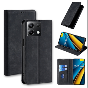 De lujo con tarjetero Cartera de cuero PU Flip fuerte funda protectora magnética para teléfono para Xiaomi Poco X6 X6Pro X5 X4 X3 <span class=keywords><strong>X2</strong></span> - Product Image 1