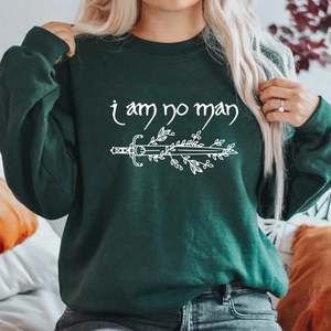 Sudadera I Am No Man, camiseta de lector de fantasía, regalo de libro, Sudadera de cuello redondo para mujer, sudaderas con capucha gráficas, Jersey femenino de manga larga - Product Image 4