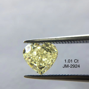 Fantaisie jaune clair en forme de coeur certifié GIA 1.01 carats taille VS2 100% diamants naturels en vrac d'Inde aux prix de gros OEM - Product Image 1