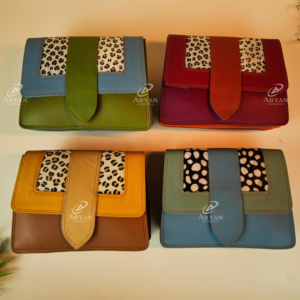 New Style Recycled Leather Stubby Color Sling Bag High Quality Animal Print Fur Leather <b>Handbag</b> Multi <b>Colour</b> Women Shoulder Bag - Product Image 1