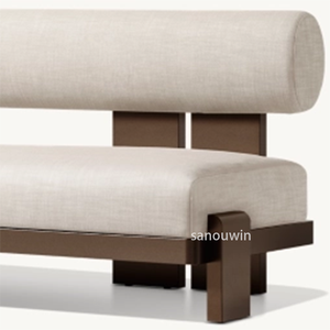 Vente chaude 2025 canapé <span class=keywords><strong>d</strong></span>'<span class=keywords><strong>extérieur</strong></span> en aluminium haut de gamme résistant aux intempéries Patio Lounge avec coussin imperméable pour balcons urbains - Product Image 5