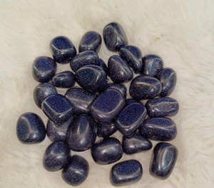 Pierre de soleil bleue décorative de haute qualité pierre précieuse pierre précieuse en gros guérison naturelle pierre de dégringolade galet pour la méditation reiki - Product Image 1