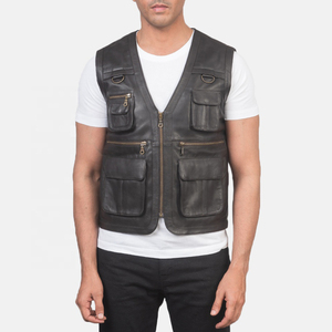 Gilet en cuir avec style unique Impression de logo personnalisé de la meilleure qualité avec services professionnels OEM & ODM pour hommes - Product Image 6