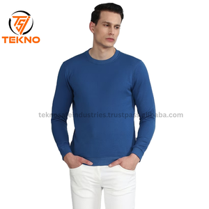 100% sudaderas de algodón con cuello redondo de lana gruesa de invierno con estampado personalizado de diseñador sólido logotipo bordado para hombres OEM - Product Image 4