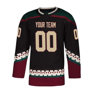 Camiseta de hockey sobre hielo de equipo personalizada camiseta de hockey sobre hielo multicolor ligera de manga larga con cuello de pico al por mayor - Product Image 1