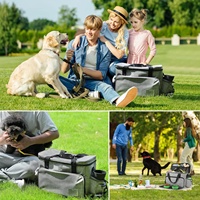 Sac de voyage pour chien Grand sac pour chien avec 2 sacs de rangement et 2 gamelles pour chien, sac de voyage pour chien pour voyage, camping ou excursions d'une journée