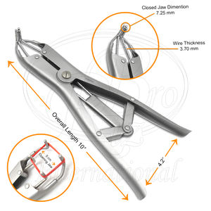 Pinza de Castración Reutilizable de Acero Inoxidable de 10 Pulgadas con Anillo de Goma, Castrador sin Sangre para Uso Veterinario en Animales Grandes - Product Image 4