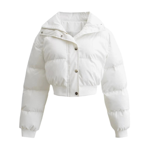Veste bomber matelassée imperméable coupe-vent respirante sur mesure OEM pour femmes, veste d'hiver en coton avec logo personnalisé - Product Image 1