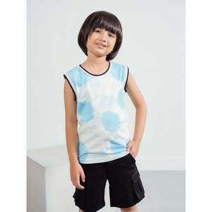 Camiseta sin Mangas Tie Dye para Niñas UTAKO - Corte Regular, Diseño Transpirable Unze London para Verano, para Niños - Product Image 2