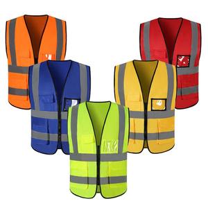 Adultes haute visibilité gilet de sécurité personnalisé haute visibilité hommes travailleur gilet multi-poches sans manches veste vêtements de travail réfléchissants - Product Image 6